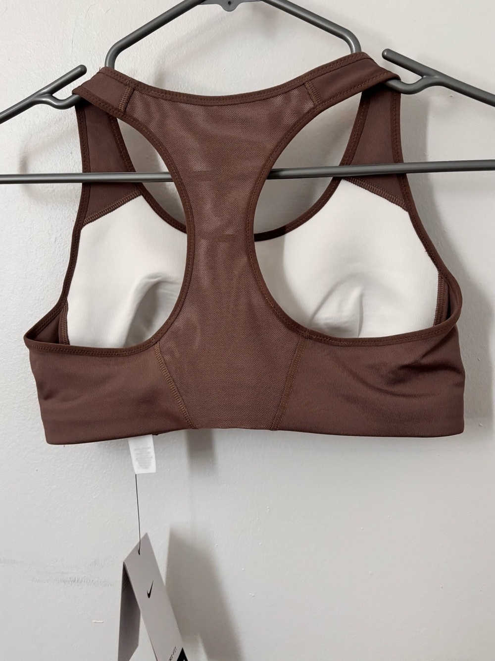 Nike Swoosh Brown Medium Support Sports Bra / Crop Top (Women's Size S) - Picture 6 of 6